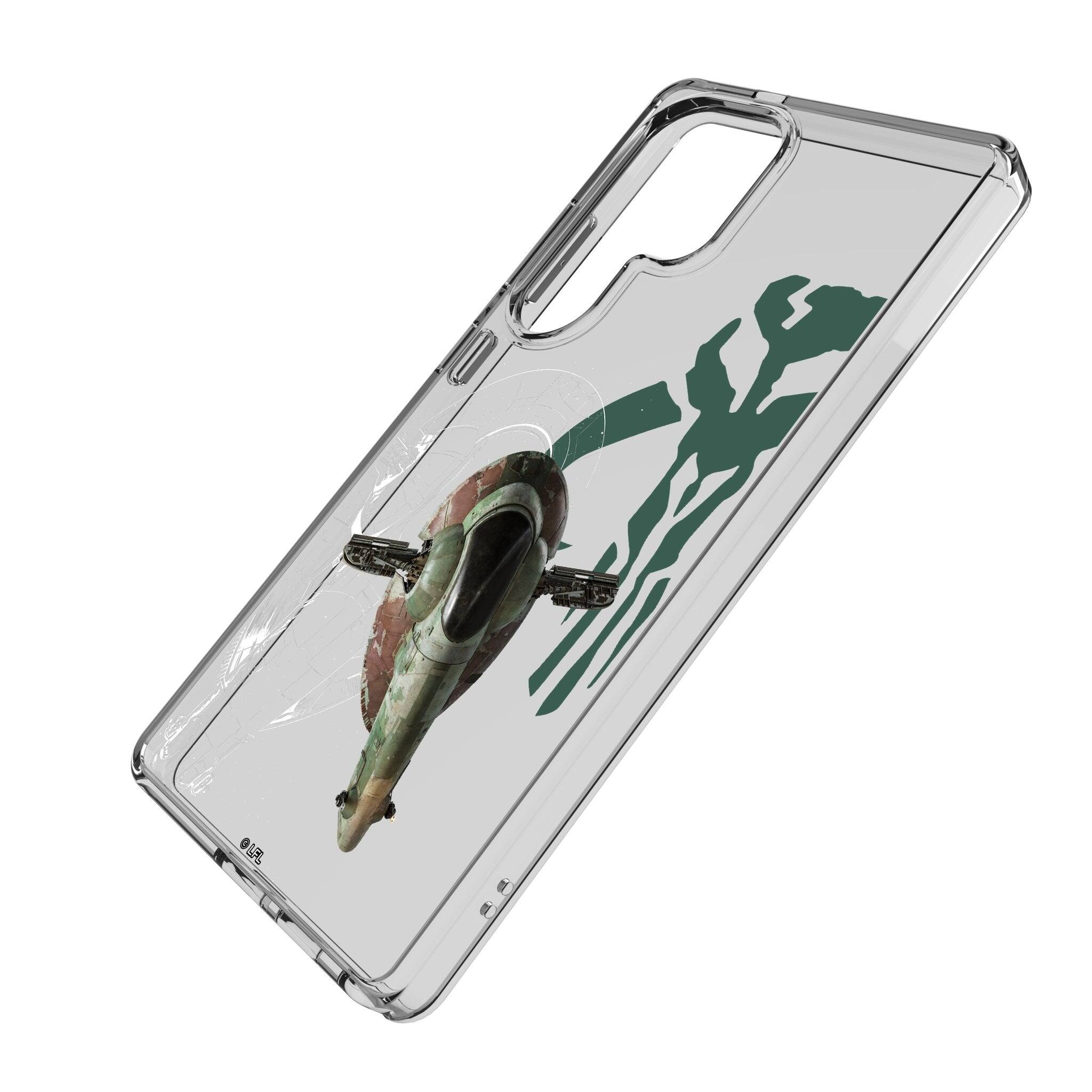 Angle. Keyscaper - Star Wars: A New Hope FactionTech Clear Phone Case - Samsung Galaxy S25 Plus - Slave I.