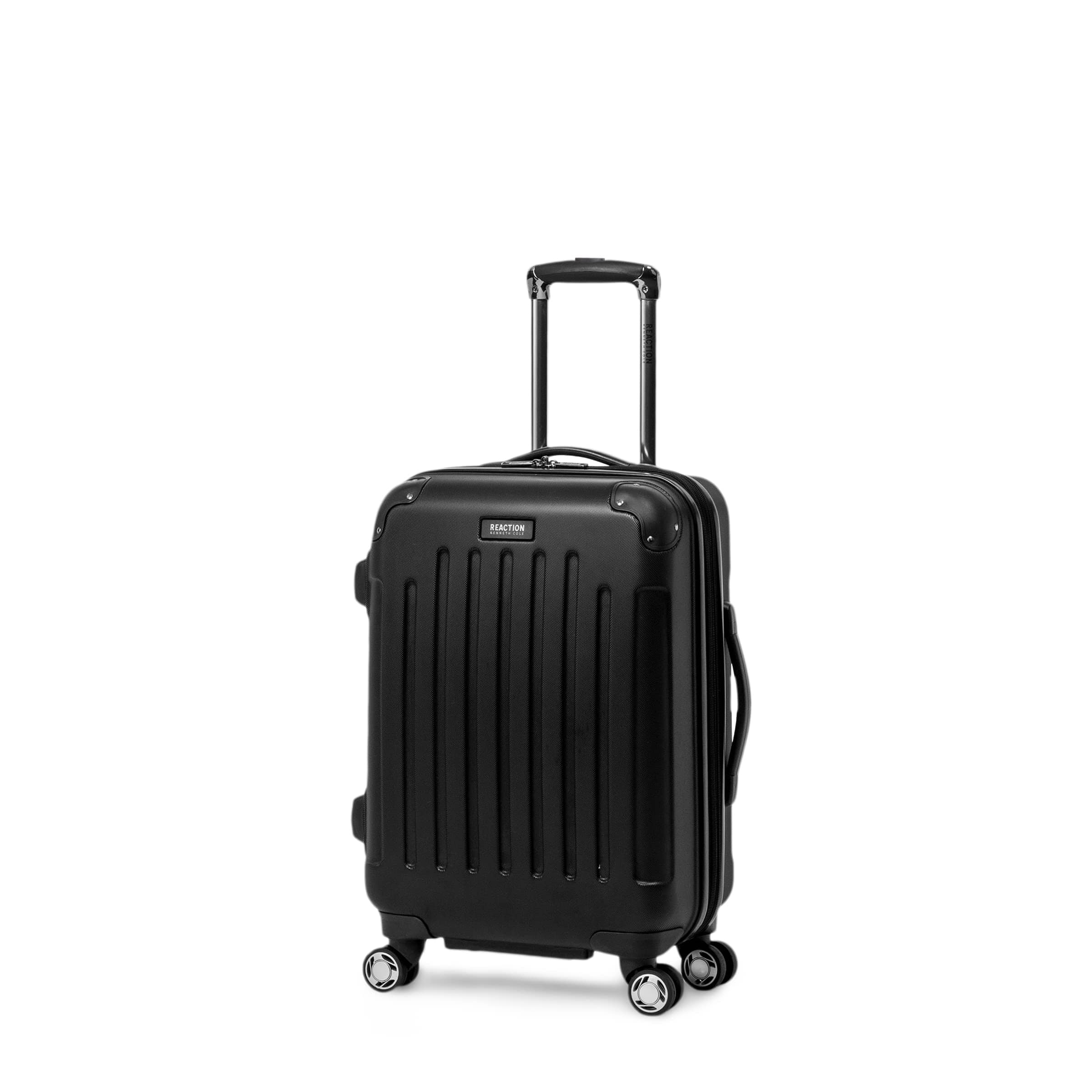 Vulpecula Spade- Renegade Luggage Expandable 8-Wheel Spinner Lightweight Hardside Suitcase, 20-Inch Carry On- Black
