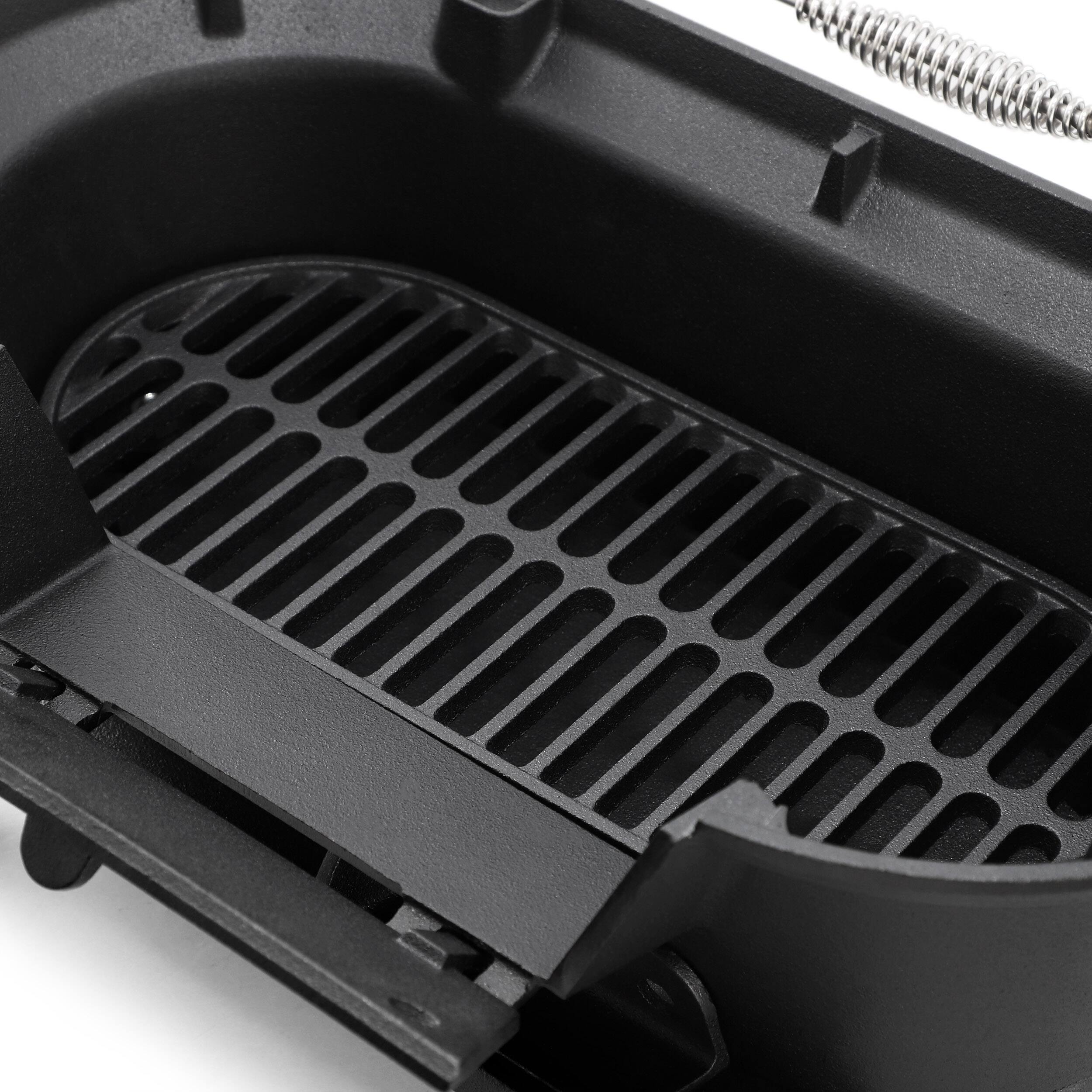 Alt View 5. Mega Chef - Megachef Oval Cast Iron Portable Hibachi Grill for Outdoor Use and Camping in Black - Black.