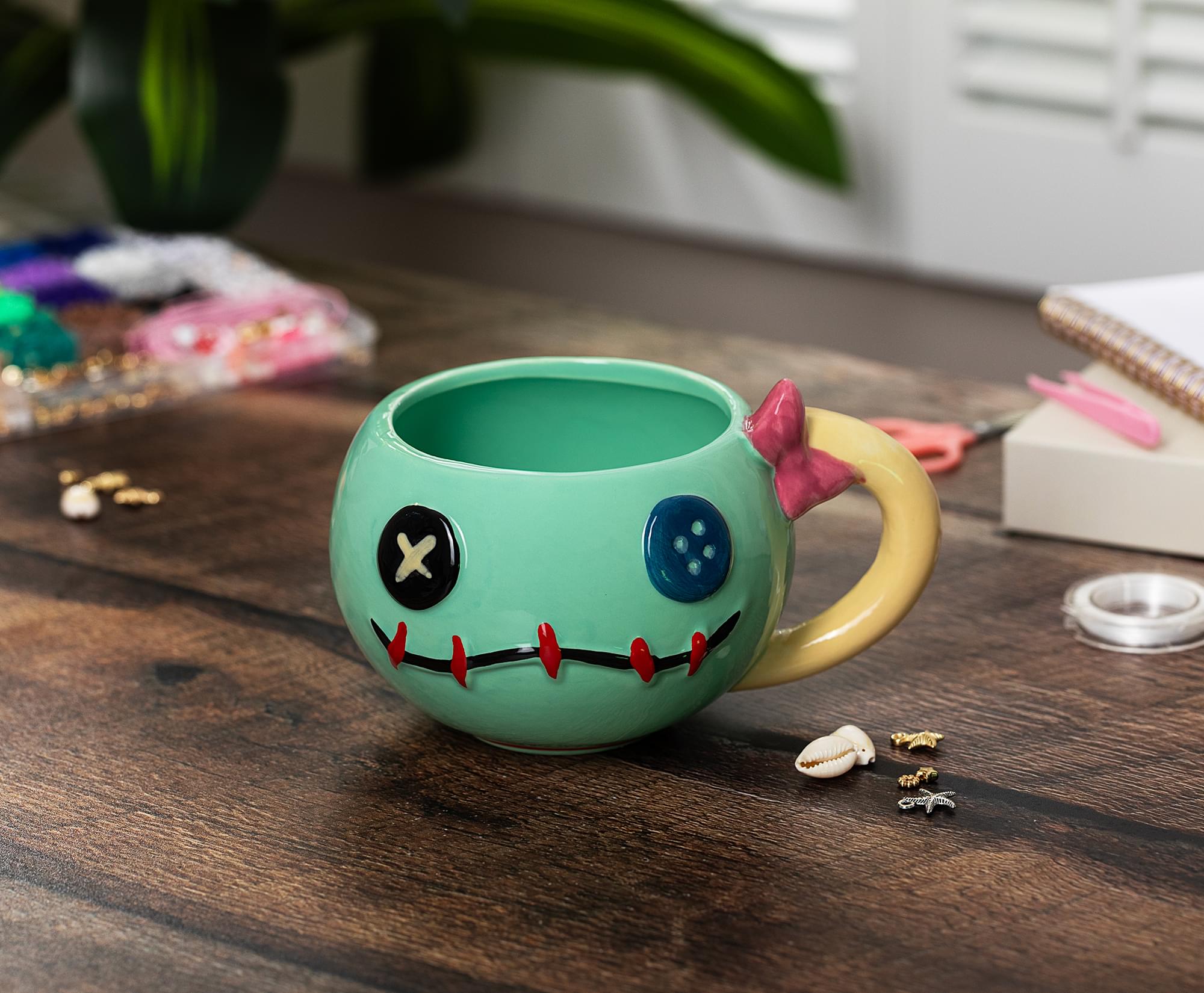 Alt View 10. Silver Buffalo - Disney Lilo & Stitch Scrump 3D Sculpted Ceramic Mug | Holds 21 Ounces - Multi-Colored.