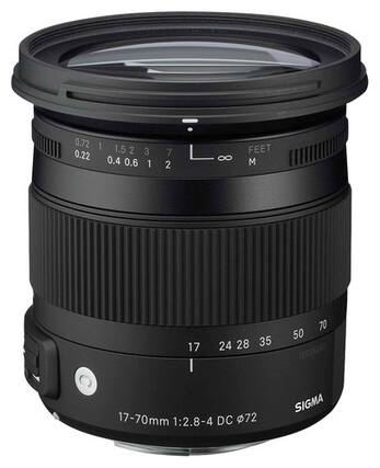 Front. Sigma - 17-70mm f/2.8-4 DC Macro OS HSM C Digital Lens for Select Canon EOS DSLR Cameras - Black.