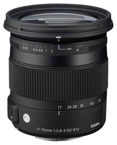 Front. Sigma - 17-70mm f/2.8-4 DC Macro OS HSM C Digital Lens for Select Canon EOS DSLR Cameras - Black.