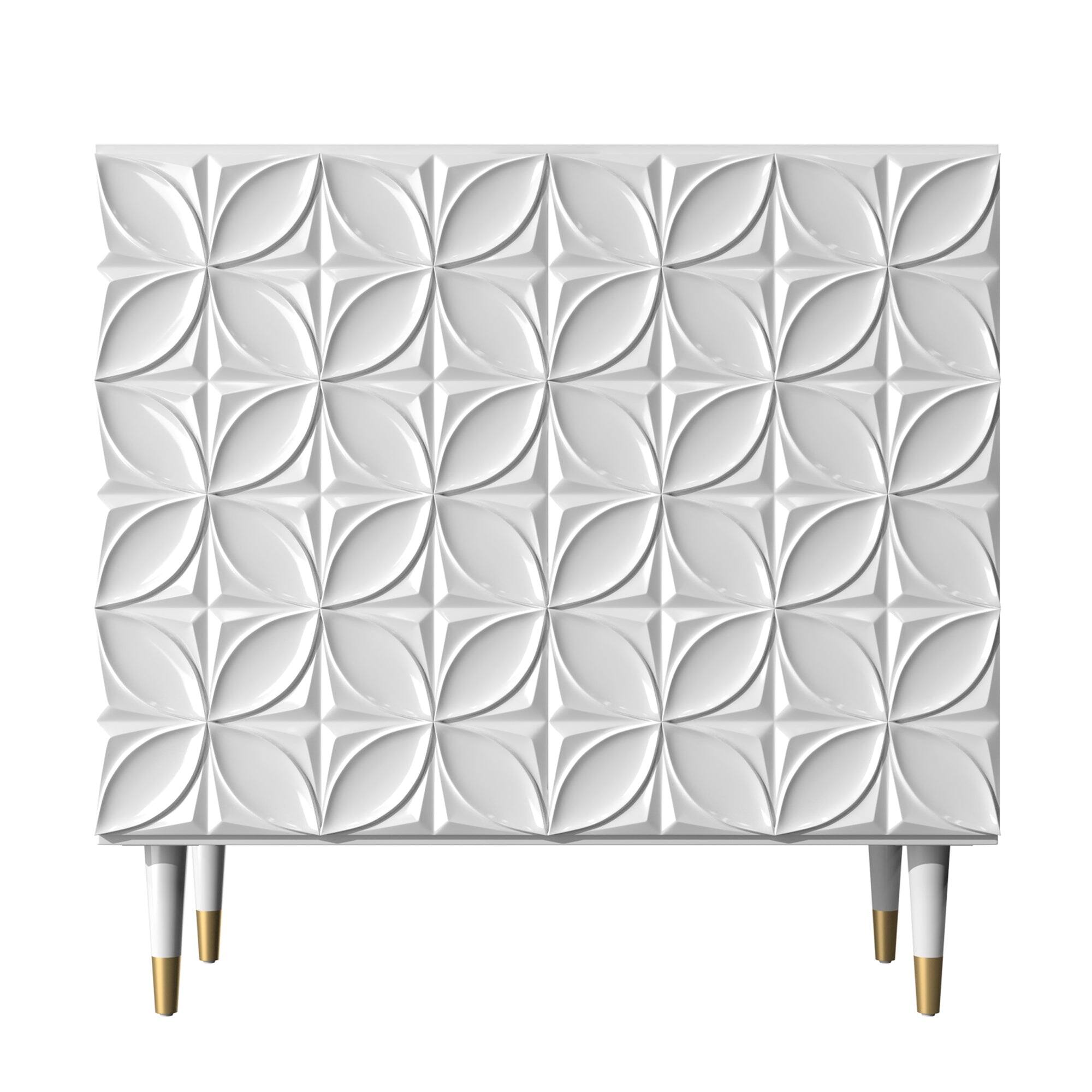 Alt View 1. Boyel Living - 2 Door Locker Accent Cabinet - White.