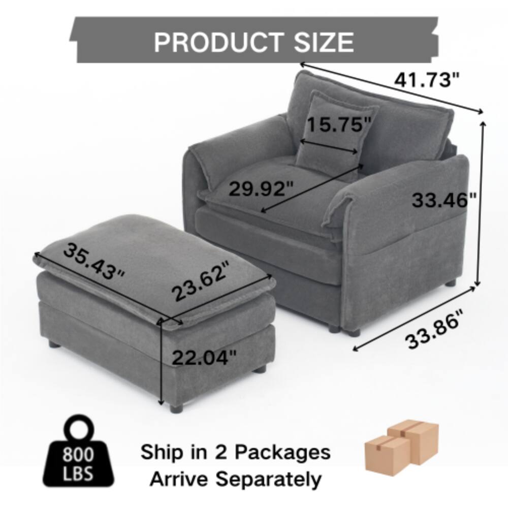 PRODUCT SIZE  
41.73" 15.75" 35.43" 29.92" 23.62" 22.04" 33.46" 33.86"  
800 LBS  
Ship in 2 Packages  
Arrive Separately