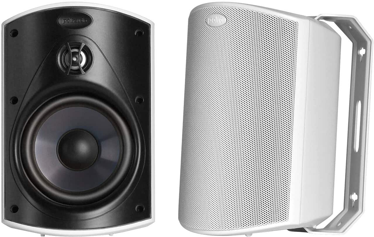 Front. Polk Audio - Atrium Series 4-1/2" Outdoor Loudspeakers (Pair) - White.