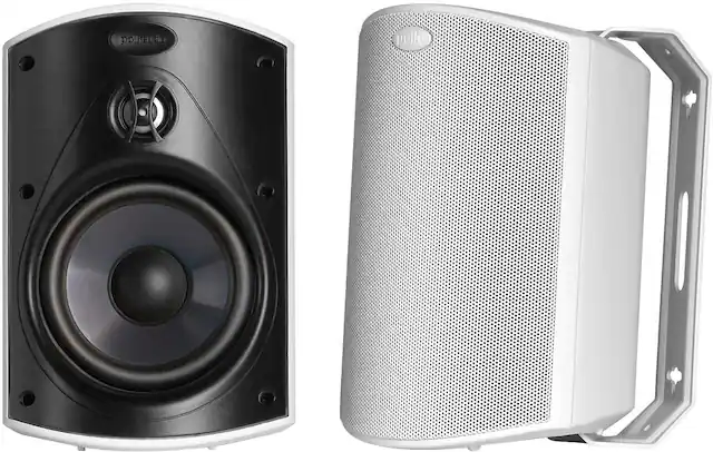 Front. Polk Audio - Atrium Series 4-1/2" Outdoor Loudspeakers (Pair) - White.