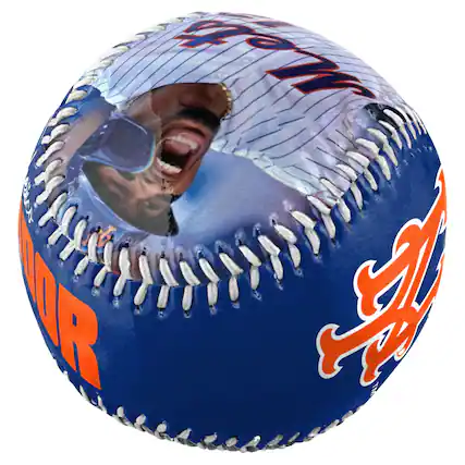 Front. FOCO - Francisco Lindor Player Photo Baseball - Multicolor.