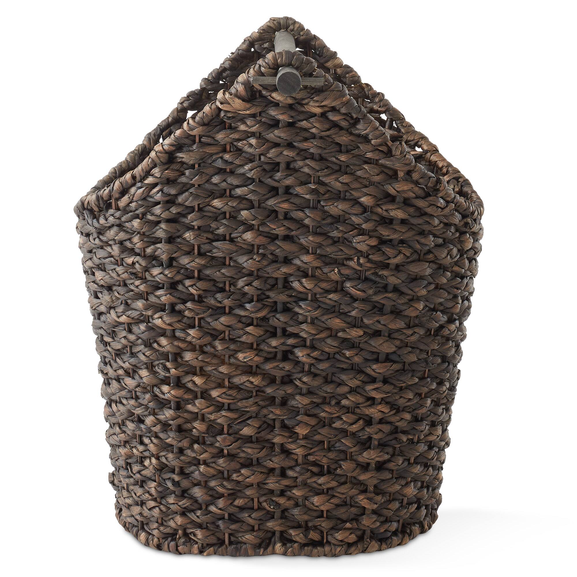 Alt View 6. Casafield - Toilet Paper Roll Holder Storage Basket - Hyacinth Wicker Bathroom Tissue Bin - Espresso.