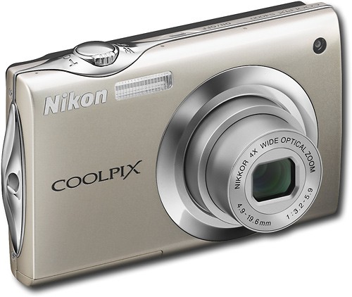 Best Buy: Nikon Coolpix S4000 12.0-Megapixel Digital Camera Silver S4000  Silver