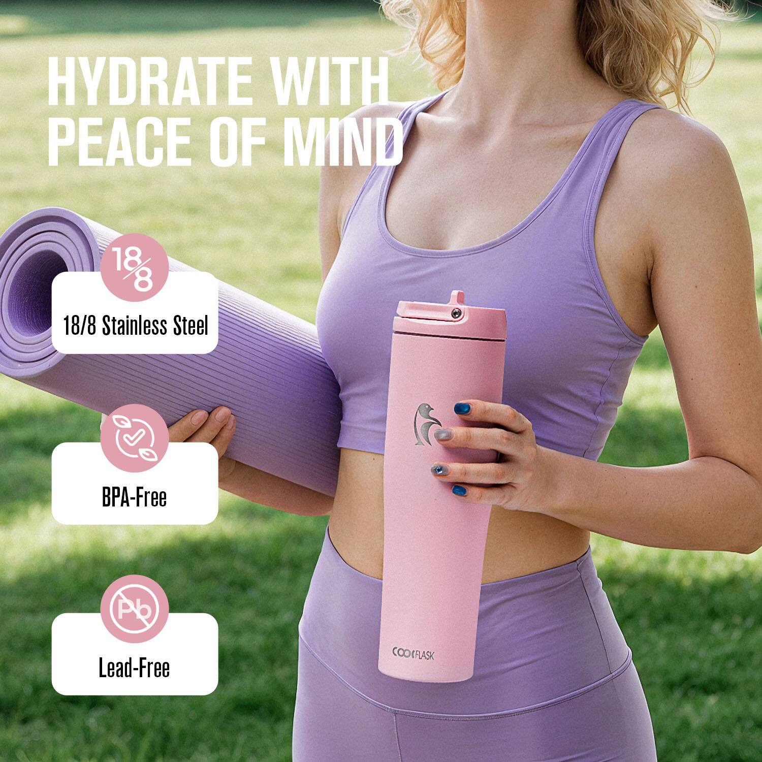 HYDRATE WITH PEACE OF MIND

18/8 Stainless Steel  
BPA-Free  
Lead-Free  

COOEFLASK