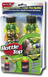 As Seen On TV BOTTLE TOPS Package of 12 tops 