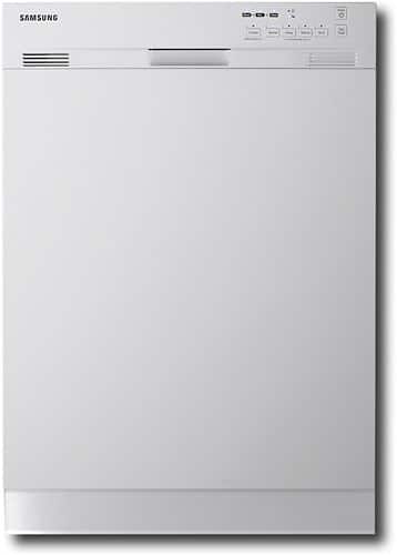Front Standard. Samsung - 24" Tall Tub Built-In Dishwasher - White.