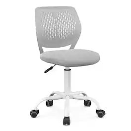 Costway - Kids Desk Chair Ergonomic Swivel Children Mesh Study Height Adjustable - Gray