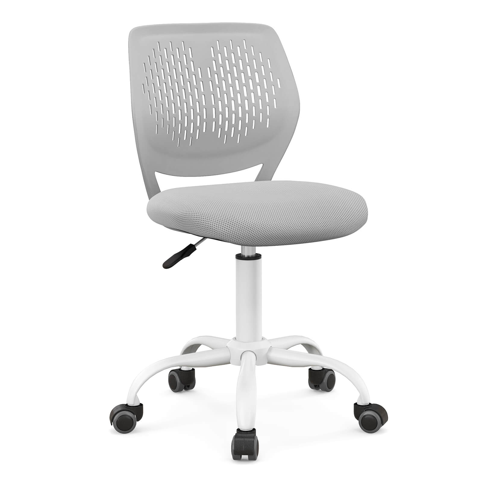 Front. Costway - Costway Kids Desk Chair Ergonomic Swivel Children Mesh Study Height Adjustable - Gray.