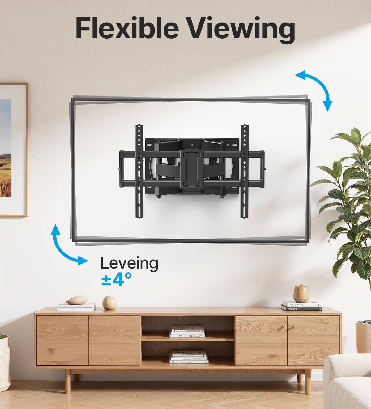 Flexible Viewing  
Levelling ±4°