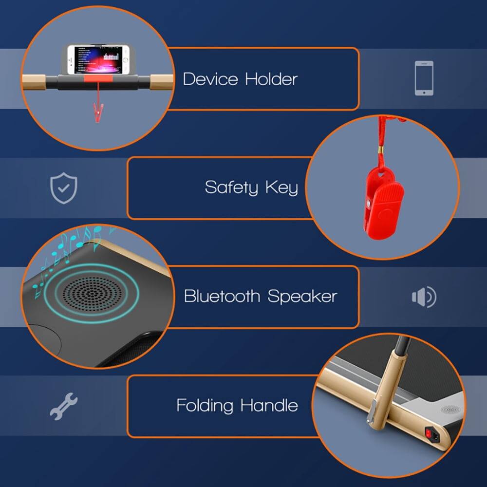 Device Holder  
Safety Key  
Bluetooth Speaker  
Folding Handle