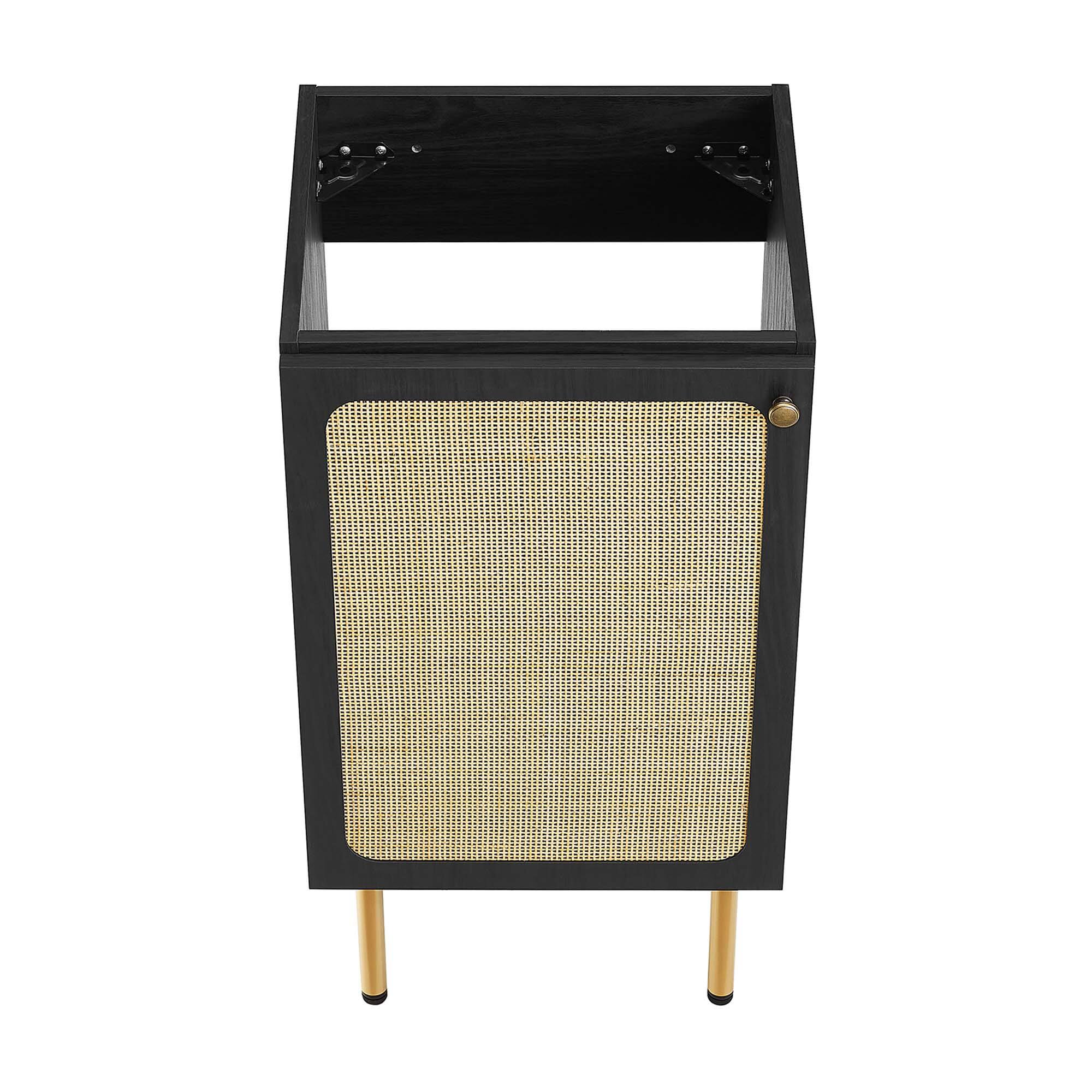 Alt View 8. Modway - Chaucer Bathroom Vanity with Black Basin Included by Modway - Black Black.