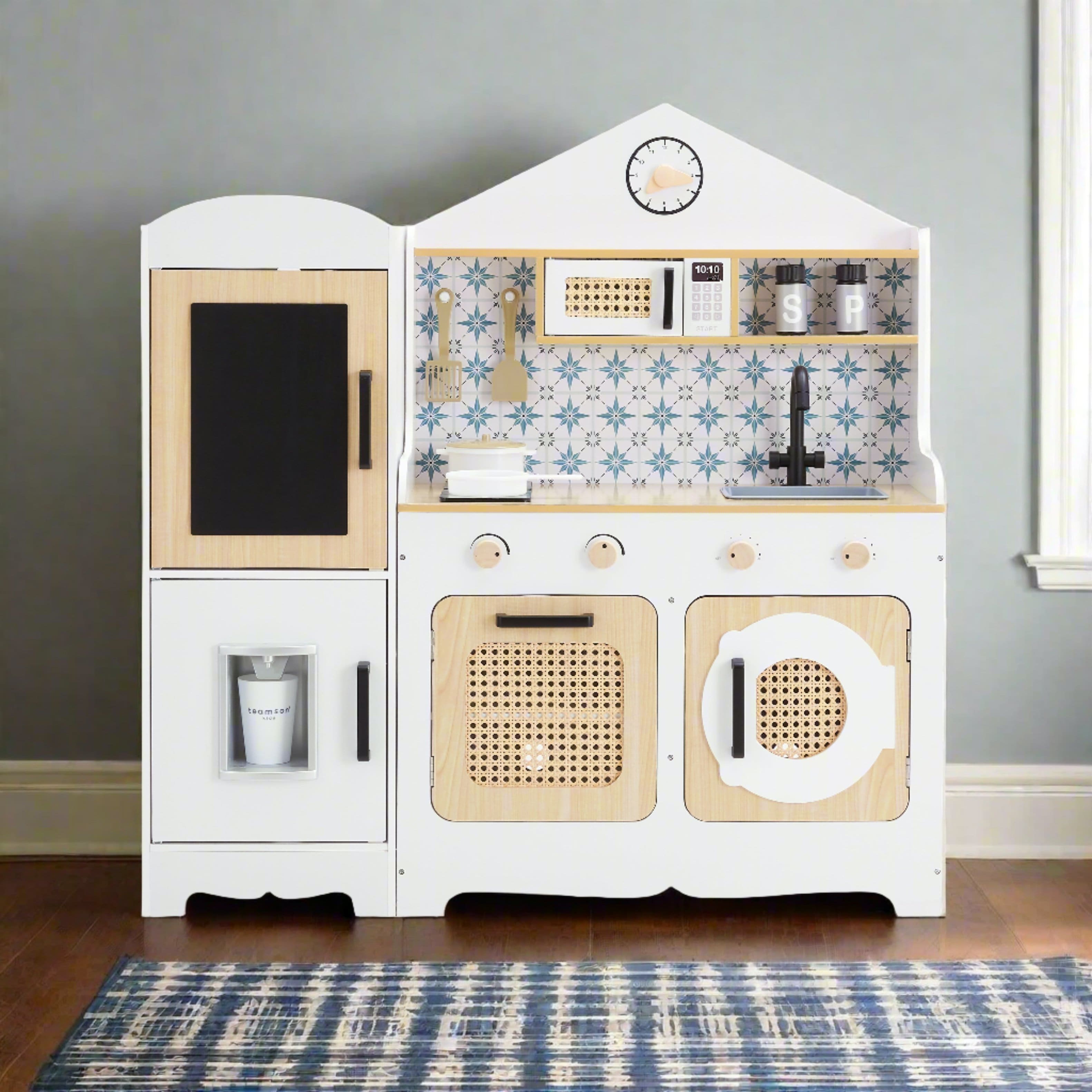 Teamson Kids - Little Chef Morocco Play Kitchen & Accessories, White/Natural