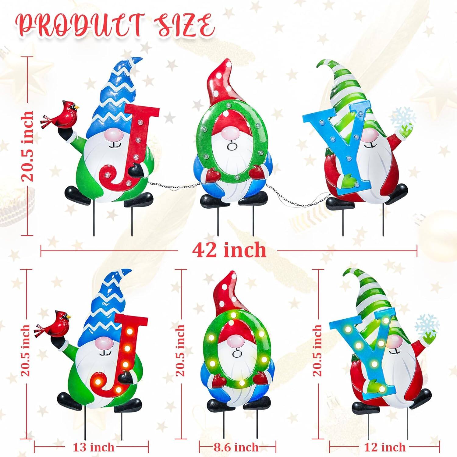 PRODUCT SIZE

- J: 20.5 inch
- O: 20.5 inch
- Y: 20.5 inch
- Total length: 42 inch

- J: 20.5 inch
- O: 20.5 inch
- Y: 20.5 inch
- Total length: 42 inch

- J: 13 inch
- O: 8.6 inch
- Y: 12 inch