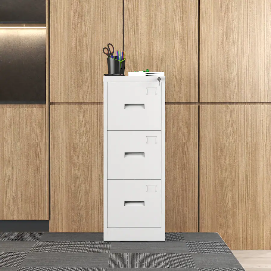 Narrow File Box Anysun 3 Drawer Narrow Adjustable Organized Vertical File Cabinet with ...