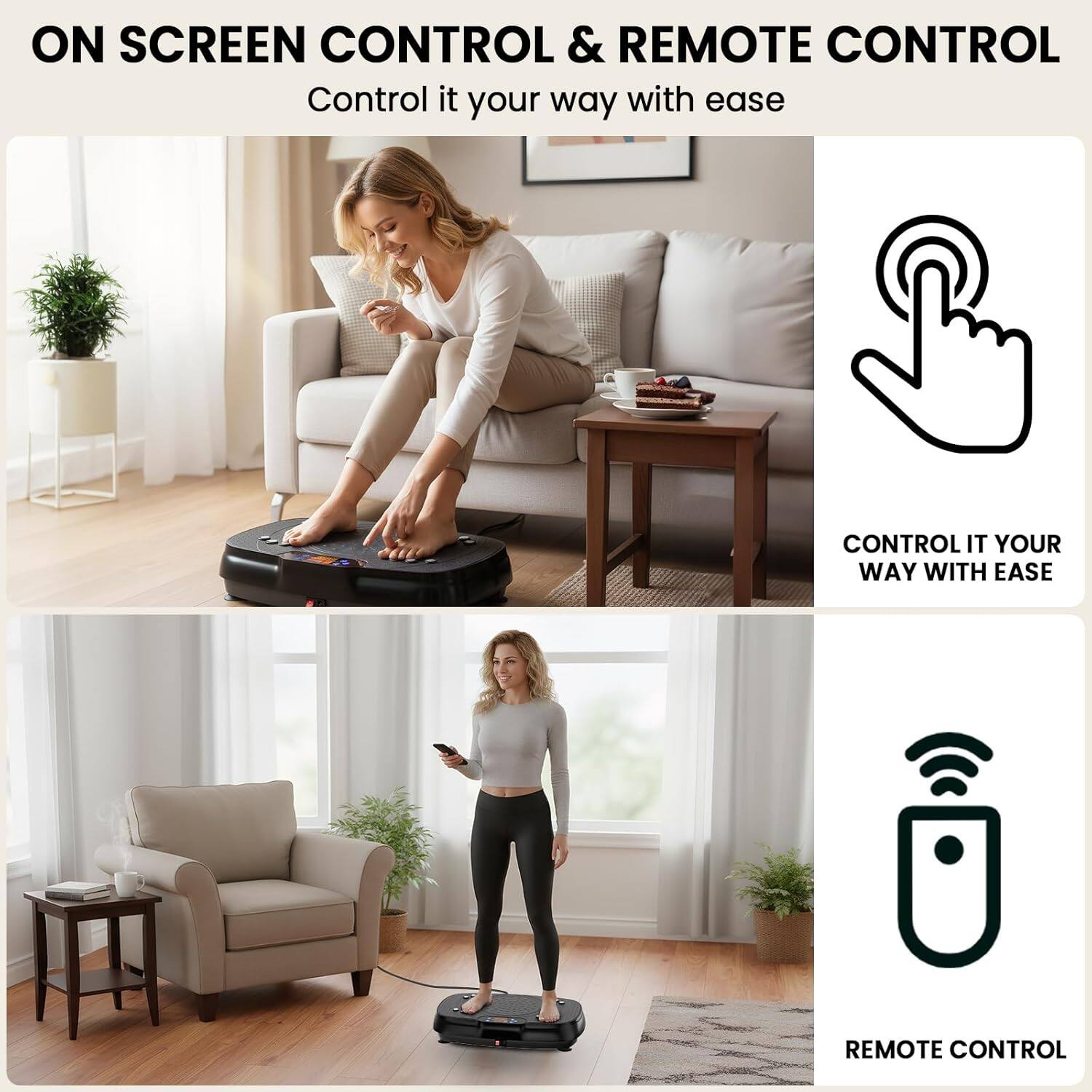 ON SCREEN CONTROL & REMOTE CONTROL  
Control it your way with ease  

CONTROL IT YOUR WAY WITH EASE  

REMOTE CONTROL