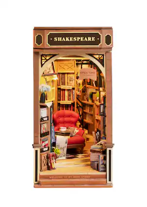 Front. 3D Puzzle - DIY 3D Book Nook Kit - Bookstore 194 pcs.