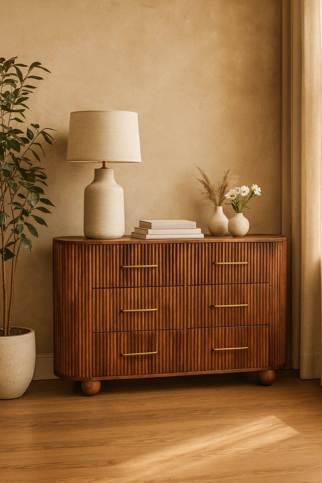 Alt View 6. Artisan Furniture - Artisan Furniture Solid Wood Roasted Almond Ridgefront Chest, 6 Drawer, Brown - Brown.