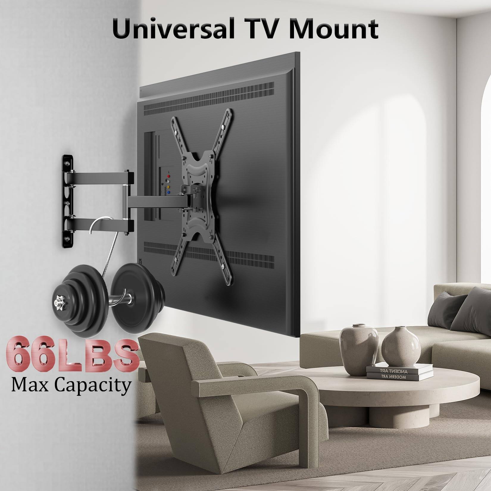 Universal TV Mount  
66LBS Max Capacity