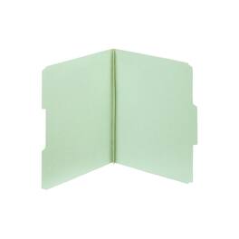 Tops Business Forms - Pressboard Expanding File Folders, 1/3-Cut Tabs: Assorted Positions, Letter Size, 2" Expansion, Light Green, 25/Box