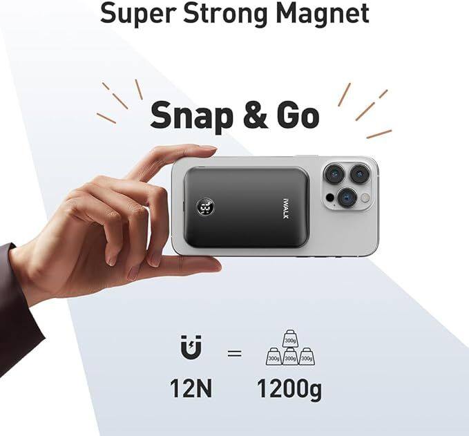 Super Strong Magnet  
Snap & Go  

IWALK  
300g = 300g 300g 300g  
12N = 1200g