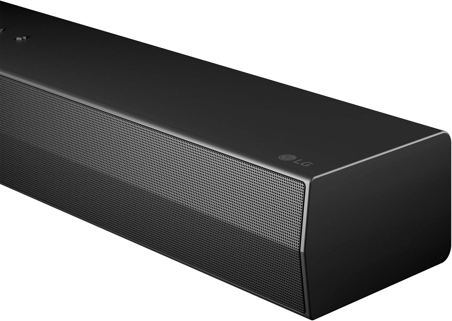 Alt View 2. LG - 2.0-Channel S20A Soundbar with Built-in Woofer, DTS Digital Surround, Bluetooth Connectivity - Black - Black.