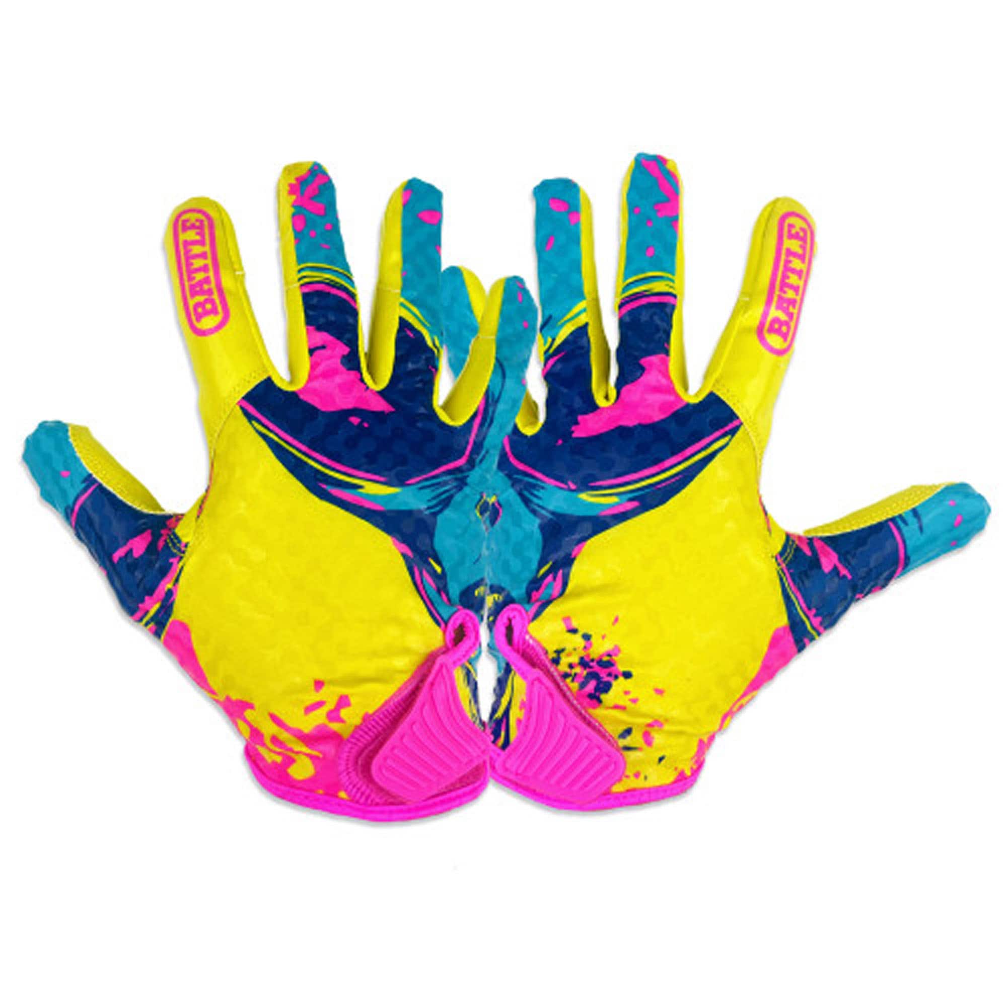 Battle Sports - Adult "Alien" Chameleon Receiver Football Glove - 2XL - Multicolor