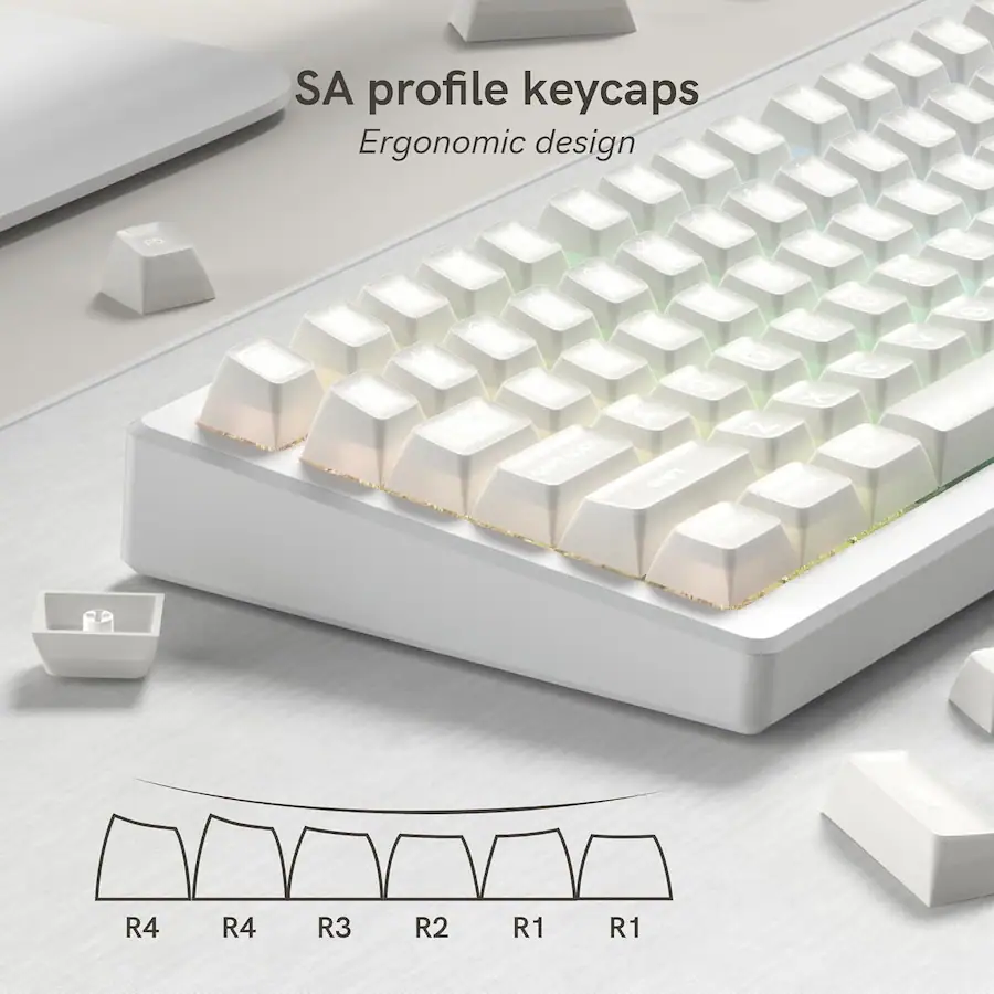 Womier PBT Keycaps,Ceramic Jade keycaps SA Profile for 60% 65% 75% 100% ...