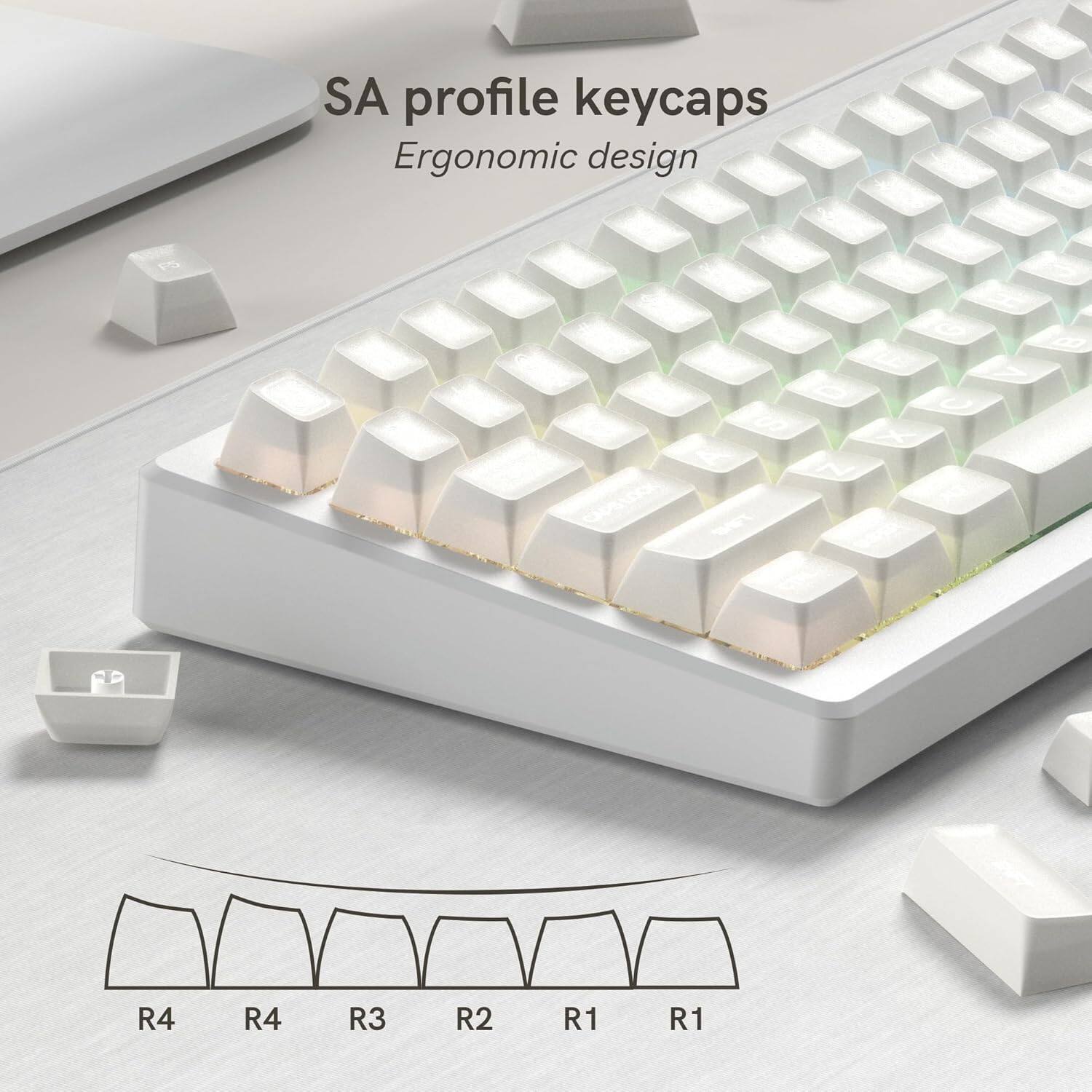 SA profile keycaps  
Ergonomic design  
PS a L 0 8 L 7 - 2 C S x A N CSLDOL BT sa R4 R4 R3 R2 R1 R1