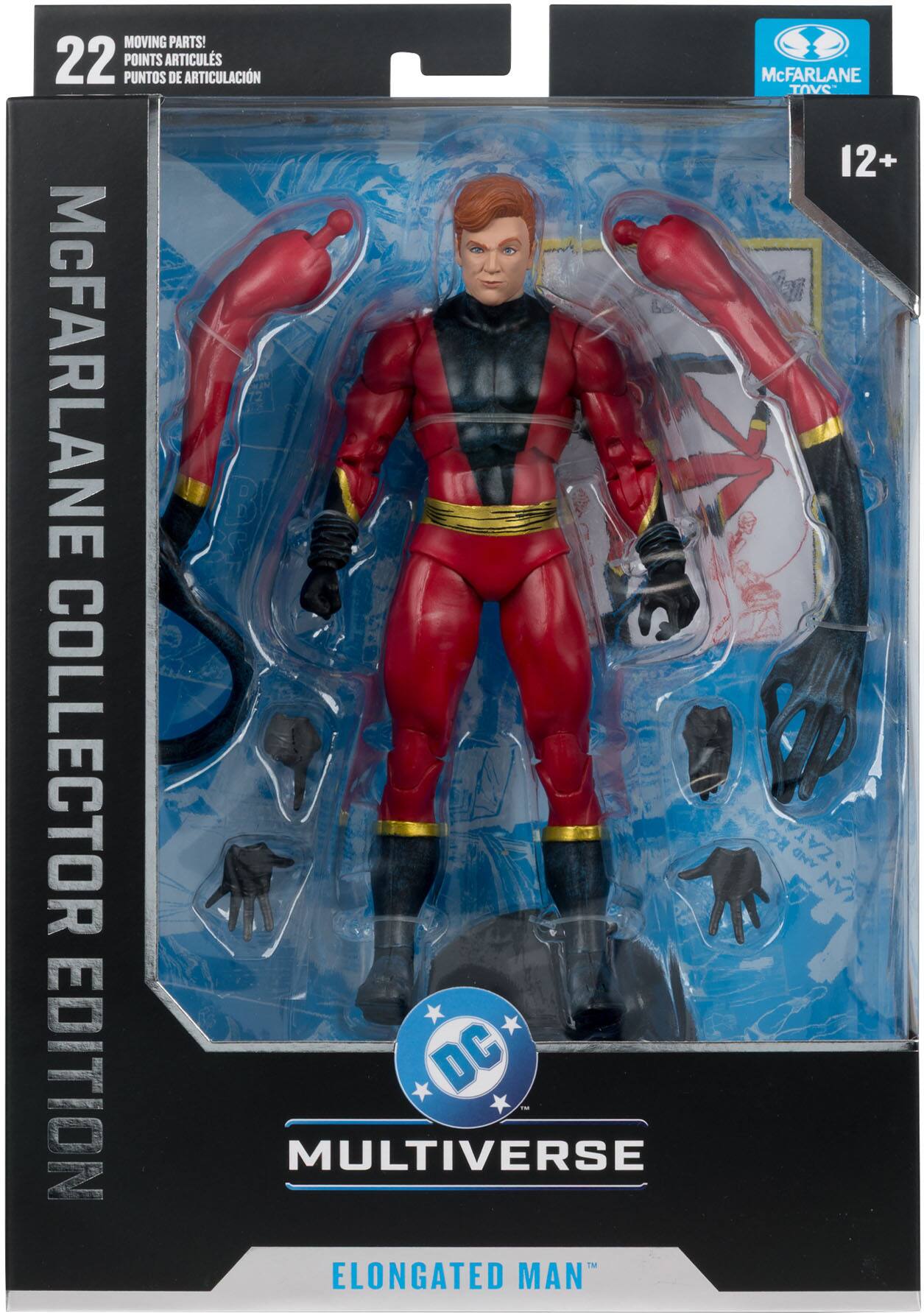 MOVING PARTS!  
22 POINTS ARTICULS  
PUNTOS DE ARTICULACIÓN  

McFARLANE TOYS  
12+  

McFARLANE COLLECTOR EDITION  

MULTIVERSE  
ELONGATED MAN