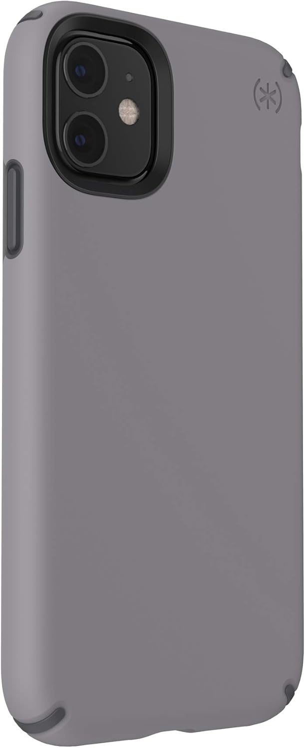 Back. Speck - Speck - Presidio Pro Case For Apple iPhone 11 Filigree Grey/Slate Grey - Filigree Grey/Slate Grey.