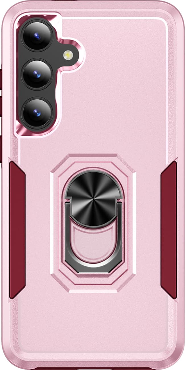 Front. SaharaCase - ArmorPro Kickstand Case for Samsung Galaxy S24+ - Wild Pink.