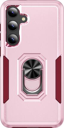 Front. SaharaCase - ArmorPro Kickstand Case for Samsung Galaxy S24+ - Wild Pink.