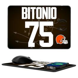 Keyscaper - Joel Bitonio Cleveland Browns Wireless Charger and Mouse Pad - Black