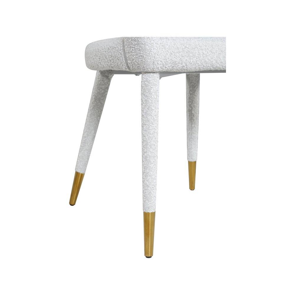 Alt View 4. Meridian Furniture - Destiny Cream Boucle Fabric Dining Chair - Beige.