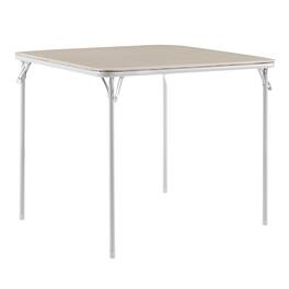 Vecelo - Folding Card Table - 140 lbs, Camping Table, Suitable for Poker, Games and Indoor and Outdoor, Portable Design - Beige