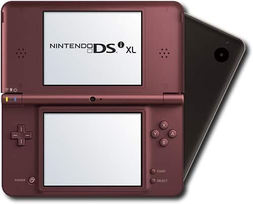 Nintendo DSi XL Launch Edition Handheld System - Burgundy w/ Case & Charger