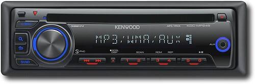 Front Standard. Kenwood - 50W x 4 MOSFET In-Dash CD Deck with Detachable Faceplate.