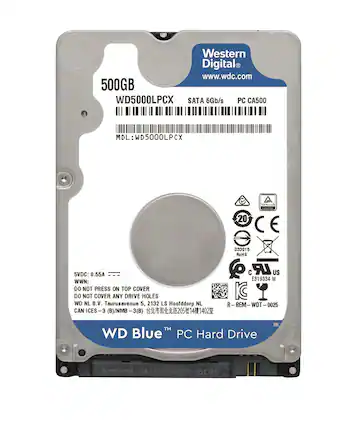 Western Digital
www.wdc.com
500GB
WD5000LPCX
SATA 6Gb/s
PC CA500
MDL: WD5000LPCX
DO NOT PRESS ON TOP COVER
DO NOT COVER ANY DRIVE HOLES
WD NL B.V.
Taurusavenue 5, 2132 LS Hoofddorp NL
CAN ICES -3 (B)/NMB-3(B)
033015
RoHS
CE
E319334
KC
R-REM-WDT-0026
WD Blue™ PC Hard Drive
5VDC: 0.55A
WWN:
Amphenol
SATA00102573
1610211
D33015
RoHS
20
CE
US
E319334 M
QR Code
R-REM-WDT-0026
