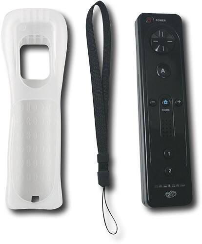Front Standard. Mad Catz - Remote with Gripz for Nintendo Wii (Black).