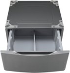 Front Zoom. LG - 27" Laundry Pedestal with Storage Drawer - Graphite steel.
