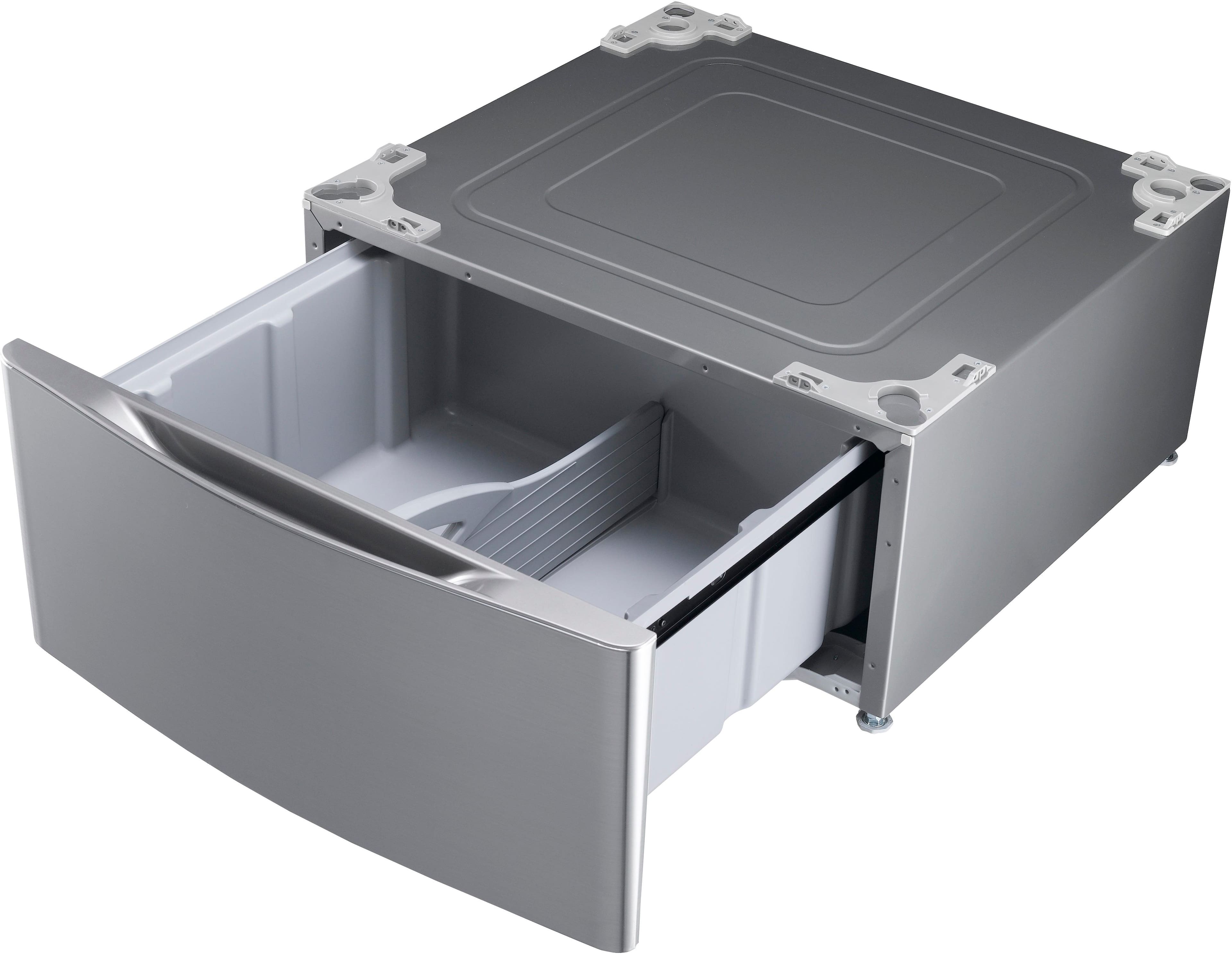 Left. LG - 27" Laundry Pedestal with Storage Drawer - Graphite Steel.
