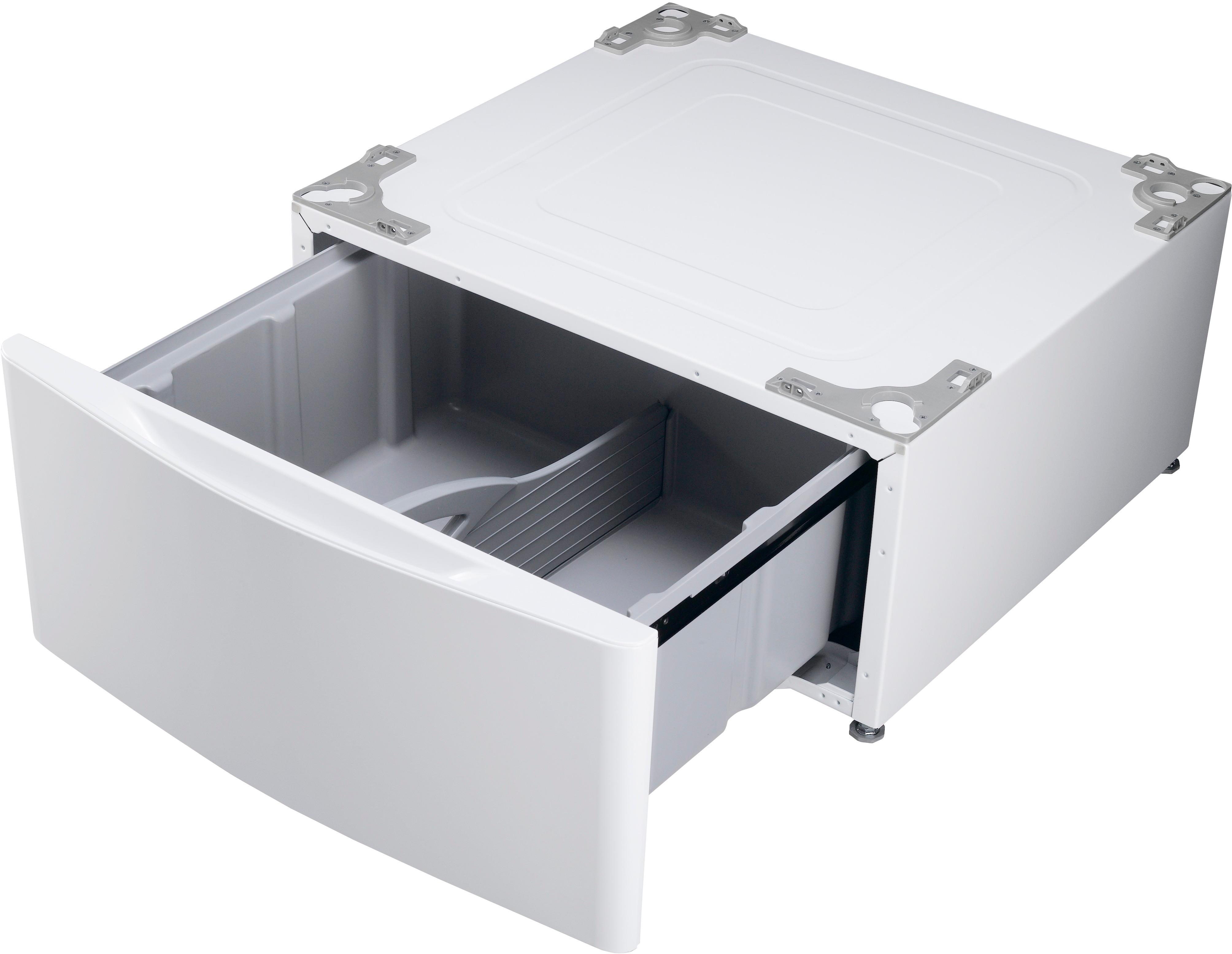 LG 27" Laundry Pedestal with Storage Drawer White WDP4W Best Buy