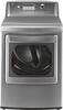LG - SteamDryer 7.3 Cu. Ft. 14-Cycle Ultra Capacity Electric Dryer - Graphite Steel-Front_Standard