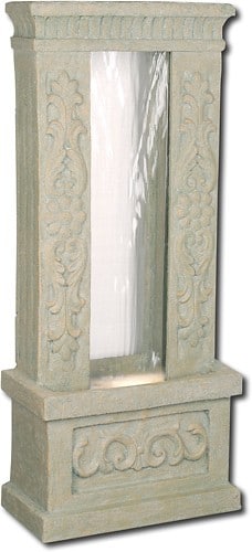 Angle Standard. Bond - Armada Lighted Water Fountain - Light Green/Tan.